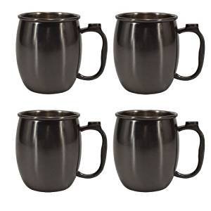 20 oz. Stainless Steel Moscow Mule Mug, Set of 4 Gunmetal