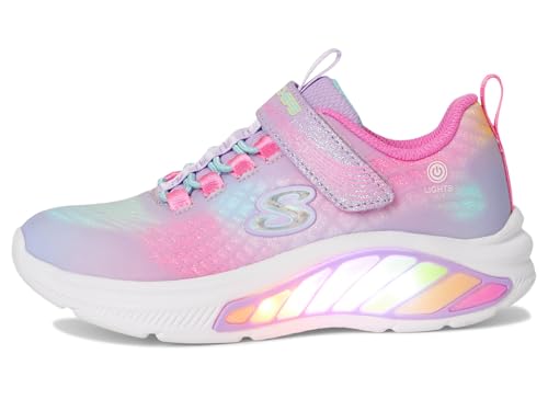 SKECHERS Girls Cruisers-Rainbow Reflectin Sneaker, Lavender/Multi, 13.5 Little Kid4