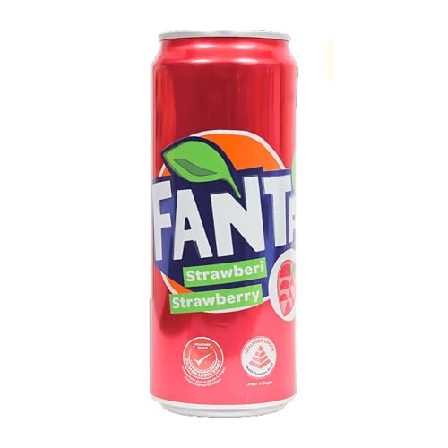 Image of Fanta Strawberry Flavour Soft Drink(Can) (Pack of 2)