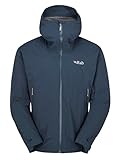 Rab Chaqueta ligera Downpour para hombre, abrigo ligero e impermeable con capucha para senderismo y senderismo, Azul tempestad., X-Large