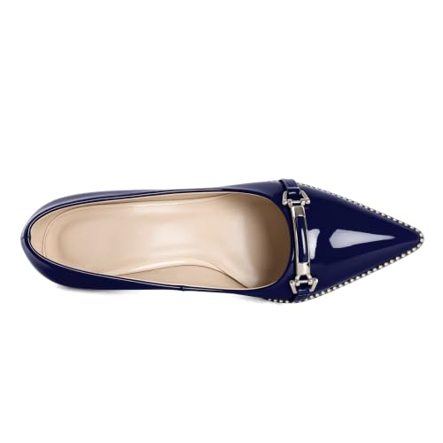 Image of Women's High Heel Pumps Stiletto Heel Pumps for Women Pointed Toe Heels Elegant Classic 3.5 Inch Beaded Pumps