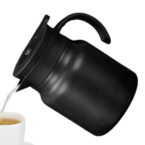 Hogvinnatil Jarra para líquidos calientes, jarra de café térmica grande de 1 litro, al vacío, jarra de agua caliente, dispensador de bebidas para almacenar bebidas calientes