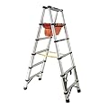 Telesladder 4.5Ft/5.5Ft/6.5Ft Telescoping Ladder, Aluminum Portable Extension Ladders for Home DIY/High Voltage Equipment/Office, Max Load 330 Lbs/1.4M/4.5Ft