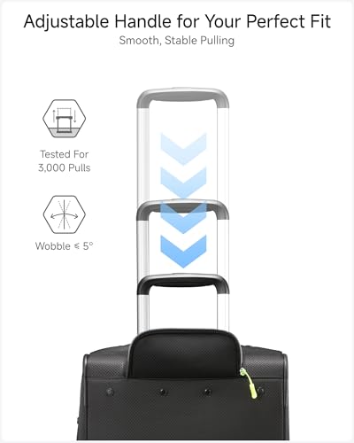 Image of LUGGEX Expandable Softside Carry On Suitcase, Blue, 20 inch