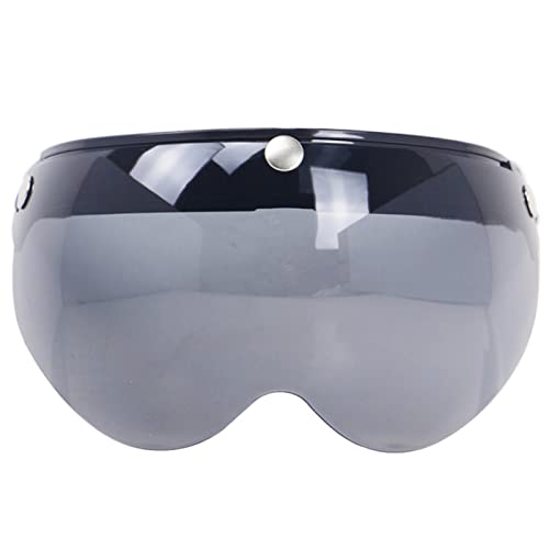Visière de casque de moto universelle coupe-vent à 3 boutons-pression, visière avant rabattable, compatible avec les lunettes de soleil Compatible with casque de moto,Visière de casque de moto