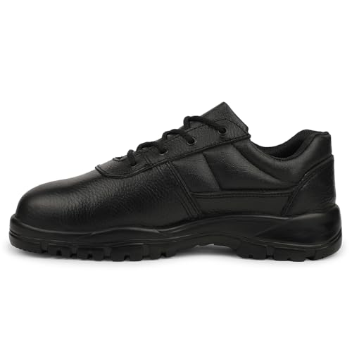 Image of Liberty Freedom KAVACH-GRD Lacing Black Safety Shoes for Men with PU Sole | Comfortable & Durable