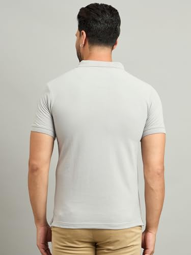 Image of Men's Half Sleeve Solid Cotton Polo T-Shirt | Premium Soft Fabric