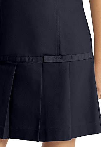 Classroom School Uniforms Girls' Big Pleated Bow Jumper, Navy Blue, 12.0 #TOP2