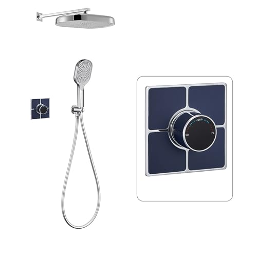 Système de douche moderne pour une salle de bain esprit spa à la maison