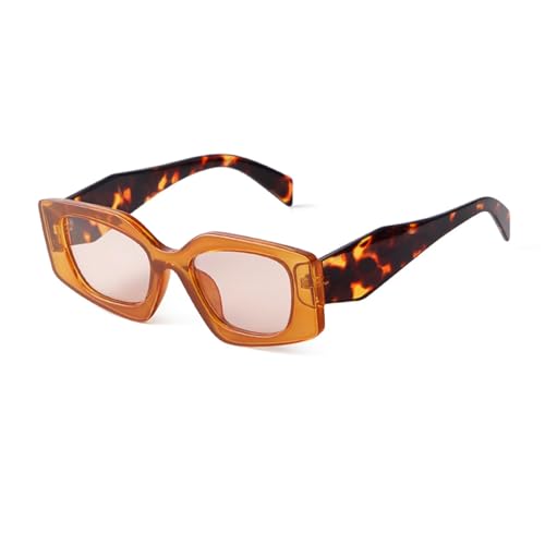 Lunettes de soleil rectangulaires UV400 et monture irrégulière tendance mode chic