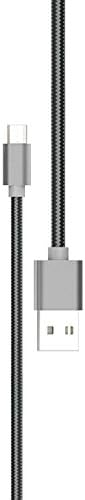 Pebble (2 mtr/6.5 ft) Nylon Braided Micro USB Cable with Quick Charging & High Speed Data Sync