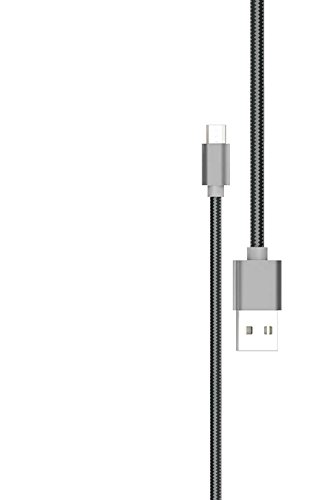 Pebble (2 mtr/6.5 ft) Nylon Braided Micro USB Cable with Quick Charging & High Speed Data Sync