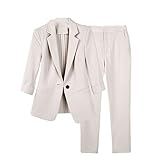 Conjunto De Chaquetas A Juego para Mujer, Pantalones Pitillo, Traje Profesional De 2 Piezas, Primavera Y Verano, 2023 Apricot Set L(50-55Kg)