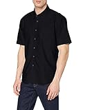 CliQue Cambridge Short Sleeve Shirt Chemise Business, Noir, XXL Homme