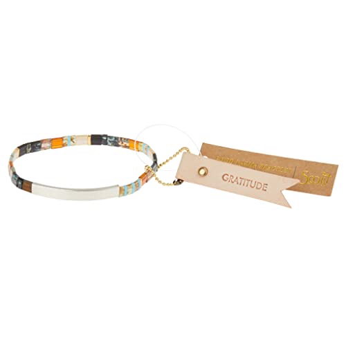 Scout Curated Wears - Good Karma Miyuki Bracelet - Gratitude Earth/Sky/Silver2