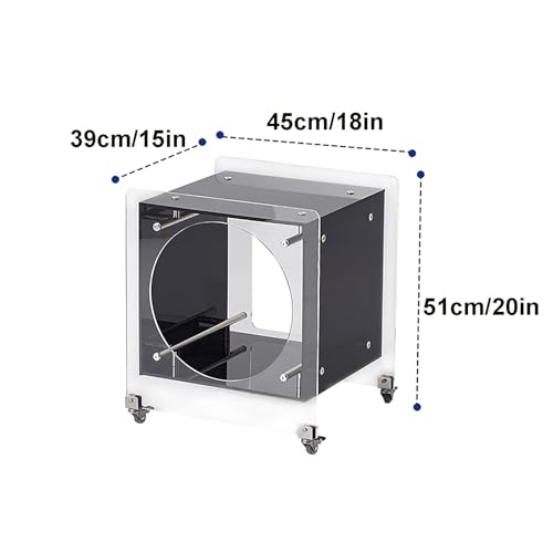 Acrylic Side Table with Storage Modern Nightstand Small Coffee Table Couch Desk for Living Room Balcony Small Spaces Lightweight - Image 3