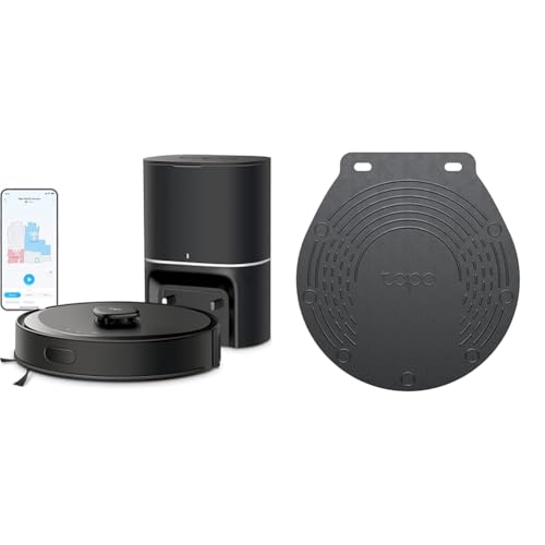 Image of Tapo LiDAR Smart Robot Vacuum and Mop with Self-Emptying Dock, 5300Pa Max, RV30 Max Plus + Tapo Robot Vacuum Waterproof Mat for Wood floors or carpets RVA411