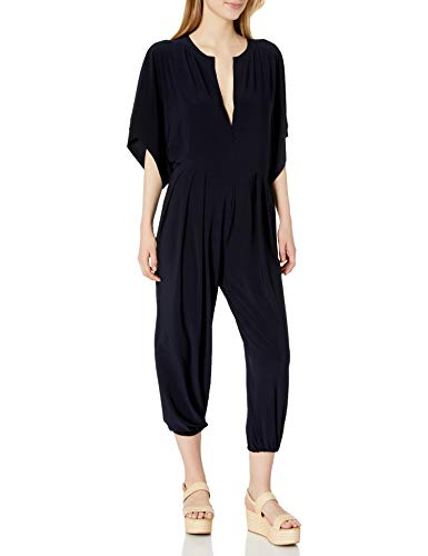 Norma Kamali Women's Rectangle Jog Jumpsuit, Midnight, M