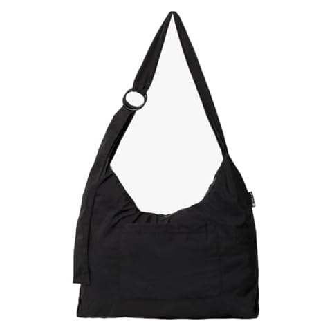 Thread Wallets Slouchy Bag for Women & Men - Crescent Sling Bag with Adjustable Strap and Zip Pocket, Unstructured & Foldable (Black, Large) Cover