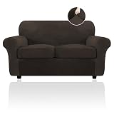 FestiCorp Velvet Sofa Covers for 2 Cushion Couch Sofa Slipcovers for 2 Seat Cushion Couch, Stretch L