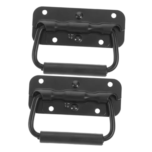 HEALLILY 2pcs Industrial Grade Spring Handles Sturdy Iron Material for Door Push Plates Easy to Use