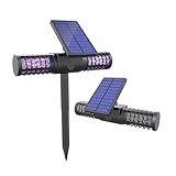 AMITAS Lampe Anti-Moustique Solaire/USB Piège Moustique Lampe Anti mouches en Extérieur, Intérieur