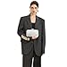BRYCTSISEN Women Elegant Clutch Purses Satin Pleated Evening Structured Handbag Metallic PU Fashion Bag Woven Classic Box Bag (Metallic Silver-PU)