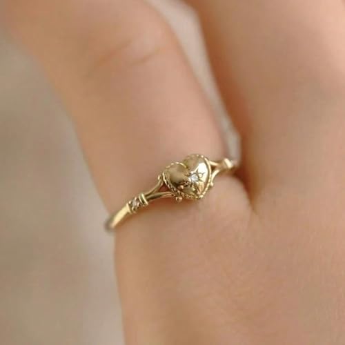 Heart Rings Love Ring Gold Engagement Wedding Chunky Rings Jewelry Accessories Anniversary Birthday Gifts for Women3