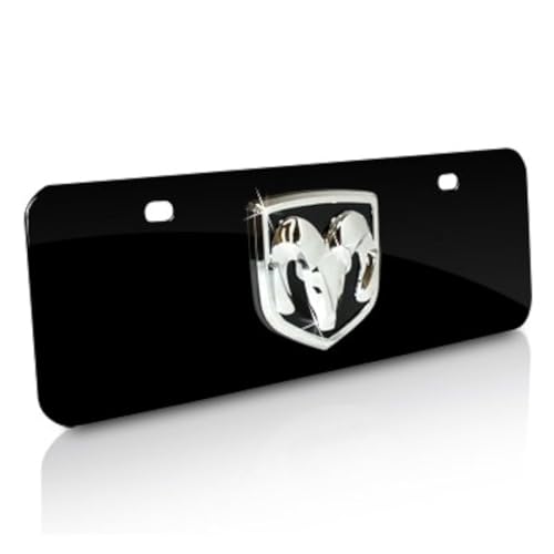 Plaque Dodge Ram anti-corrosion en métal noir pour remplacer un support de calandre usé