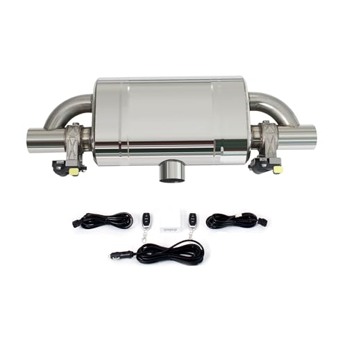 Valvetronic Universal Muffler Kit Automotive Replacement Exhaust Mufflers with Valve Controller (T Style 2.5 inch / 63 MM)