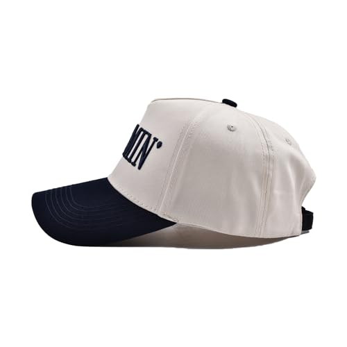 Image of Trucker Hat for Women Men Embroidery Mommin Two Tone Adjustable Baseball Cap Hat Trendy Vintage Snapback Hat