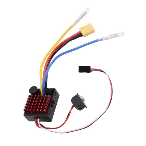 YWBL-WH Brushed Electronic Speed Controller, 60A ESC with 3A BEC Output for RC Car Boat, Supports 540 550 750 Motors