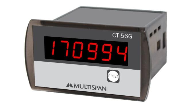 Multispan CT 56G Digital Counter, 6 Digit Red LED Display | Panel Mount Design, Range 0-999999, Manual Reset, 230V AC Supply, Industrial Use-image-33