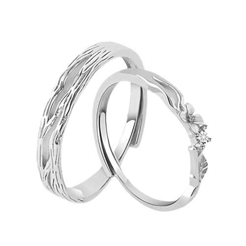 Bagues fiançailles argent 925 motif fleurs pour célébrer votre amour unique