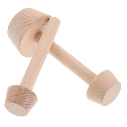 BIUDECO 2 piezas Molde de Madera Doble Cara para Tartas de Huevo Tampón Manual para Tartaletas y Mini Muffins Herramienta de Repostería Versátil para Hornear Casa