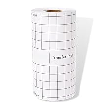 Clear Transfer Tape for Vinyl - Clear Application w/Grid for Cricut, Silhouette, Decals, Signs & Crafts Projects for Vinyl -No Residue, Easy Release Medium Tack Transfer Tape Roll Stickers 6" x 50"