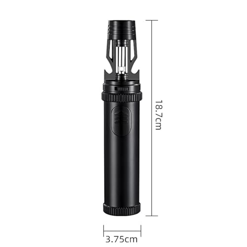 Encendedor de butano multifuncional con diseño reversible y llama ajustable potente 7