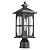 Darkaway Outdoor Post Lights, Exterior Post Lantern Lamp Waterproof Aluminum Housing Lamp with Seeded Glass, Fence Pole Deck Lighting for Garden Patio Pathway Driveway