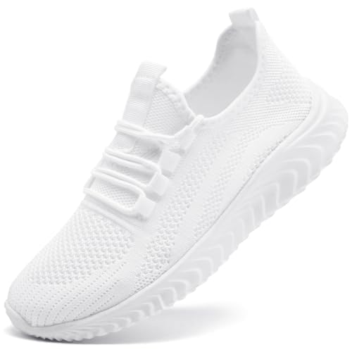 Womens Walking Shoes Tennis Running Sneakers Slip On for Sport Workout Gym Athletic Exercise Lightweight Mesh Breathbale Anti Slip Fashion Outdoor Jogging