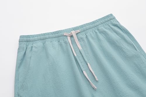 Short décontracté en lin de qualité supérieure coupe classique et finitions soignées en 3XL