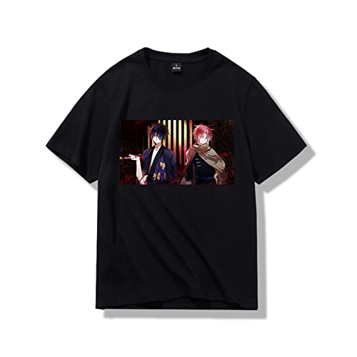 [NA] 銀魂 Tシャツ 半袖 メンズ レディース ティシャツ キッズ 黒/白 綿 夏 丸首 通気 快適 おしゃれ 人気 男女兼用 ぎんたまプリント記念シャツ ペアルック 親子お揃い 五分袖夏服 日常服 部屋着 春秋のインナー服 大きいサイズ 150cm