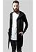 Urban Classics Herren Long Hooded Open Edge Cardigan Strickjacke, Schwarz, XL
