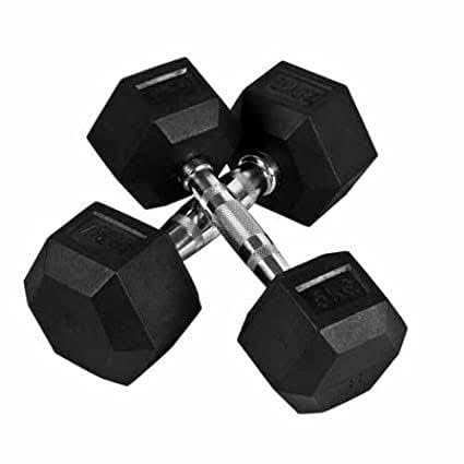 GYM24 EQUIPMENTS Rubber Coated Professional Exercise Hex Dumbbells (Pack of 2) Black (12.5 kg) (B0BHHR3HDC) Amazon Price History, Amazon Price Tracker
