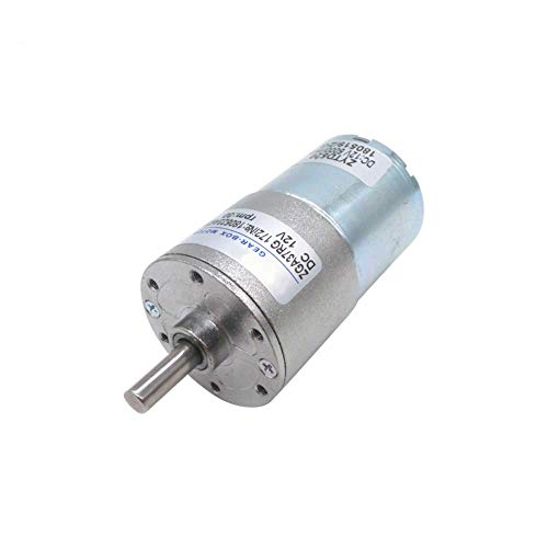 DGPOAD DC-Getriebemotor 12V 24V ZGA37RG Umkehrbare Rotationsmotoren Langsame Geschwindigkeit 10W 2/5/10/15/20/30/50/0 U/min-U/min, 24V Cover
