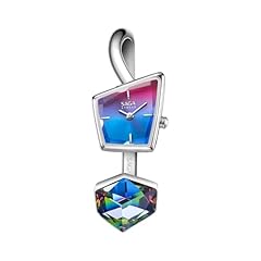 Red-Blue Gradient/Silver Bracelet/Illusory Crystal