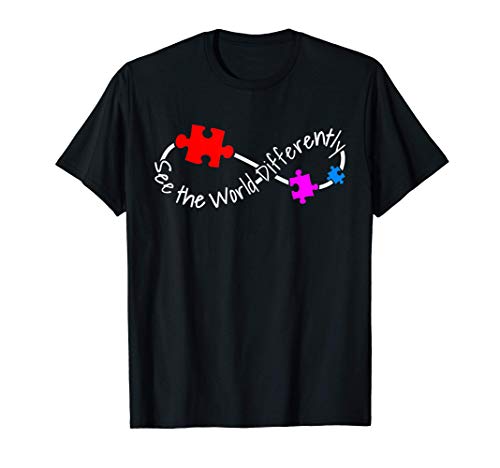 Autism Awareness Spectrum Mom World Gift Puzzle T-Shirt