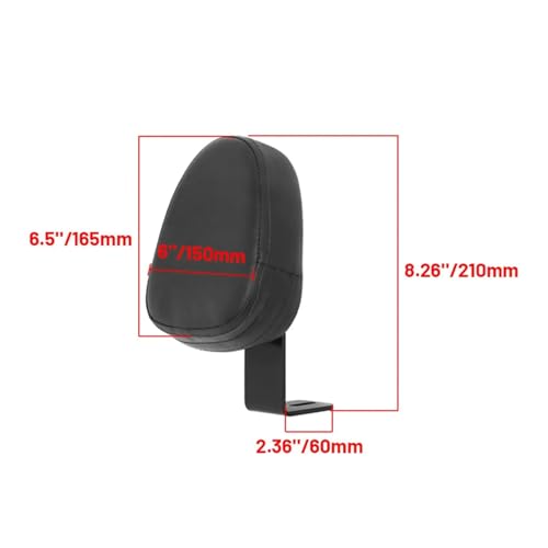 Dossier passager moto pour Rebel CMX300 CMX500 en cuir PU noir