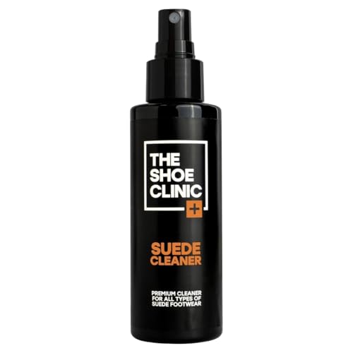 Image of Shoe Clinic Nubuck & Suede Cleaner Spray to Clean Shoes, Trainers, Boots & Other Footwear - Restorer & Care Solution for Quick & Effective Cleaning - Stain & Dirt Remover - 125ml