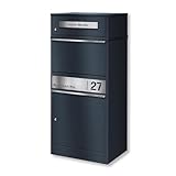 Metzler® boîte à Colis verrouillable avec Plaque Nominative et Grand Compartiment – Anthra...