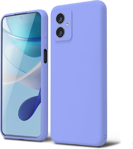 Image of DIZORO Compatible with Motorola g64 5G Back Cover with Upgraded Square Edges for Camera Protection Shockproof Flexible Matte Liquid Silicone Mobile Phone Case - Purple